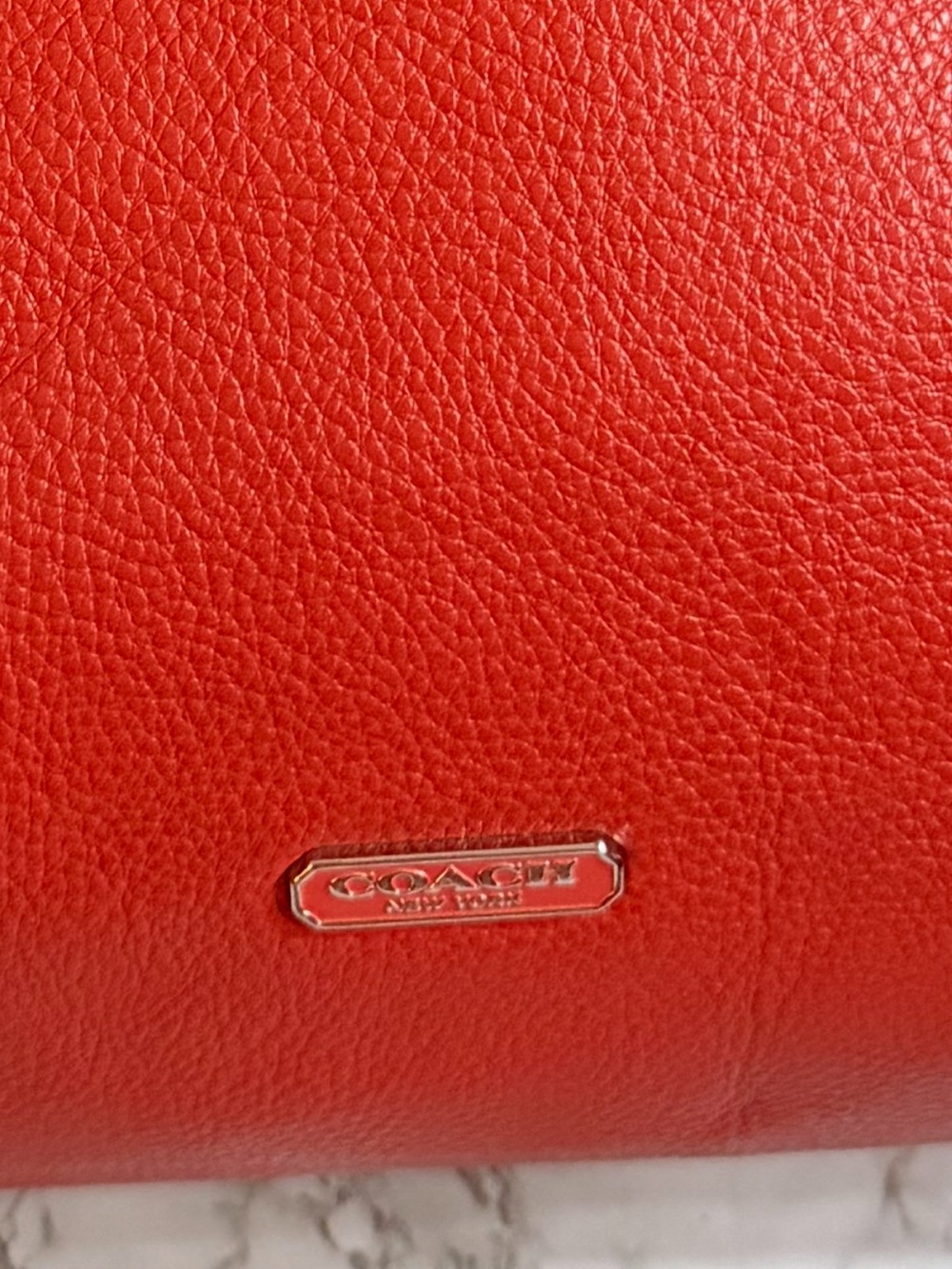 Coach Pebbled Leather Top Handle /Shoulder / Crossbody Bag – Paprika - Picture 6 of 15